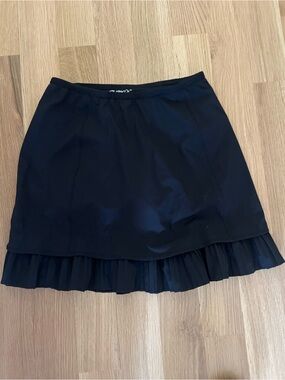 IBKUL Black Golf Skirt with Pleated Hem